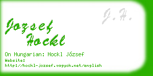 jozsef hockl business card